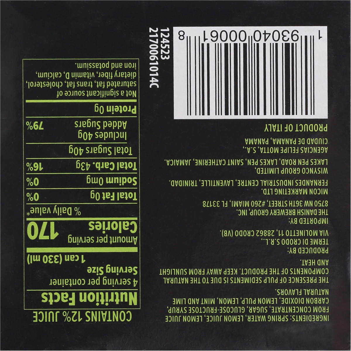 slide 9 of 9, Crodo Mojito Italian Soda, 4/11.2 oz