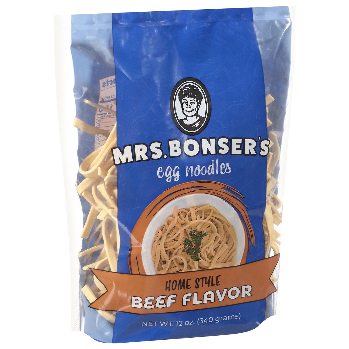 slide 2 of 13, Mrs. Bonser's Egg Noodles Home Style Beef Flavor Egg Noodles 12 oz, 12 oz