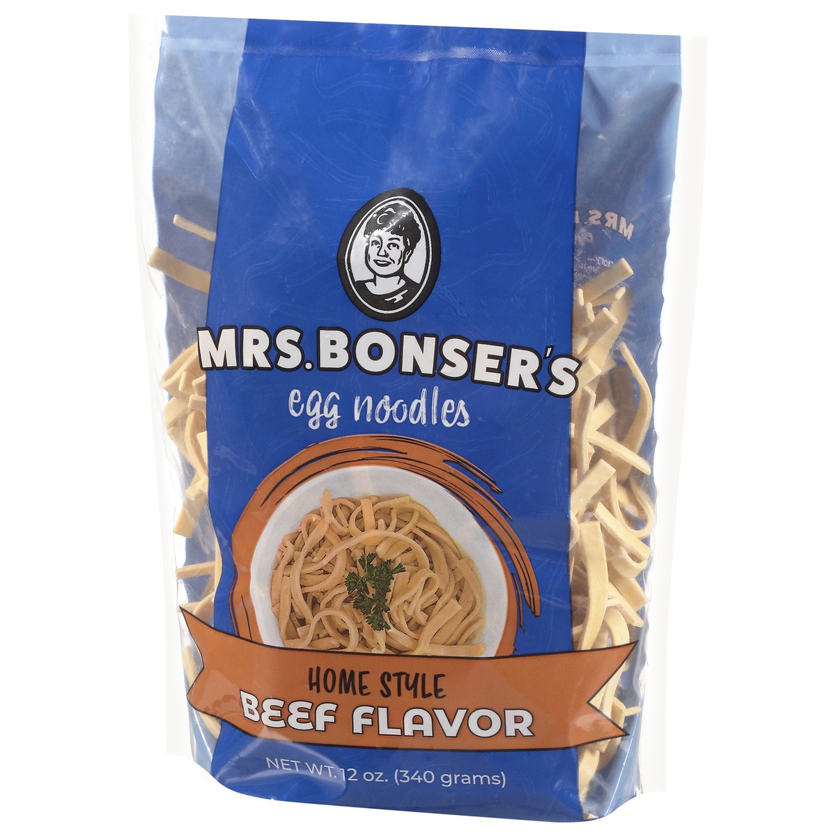 slide 8 of 13, Mrs. Bonser's Egg Noodles Home Style Beef Flavor Egg Noodles 12 oz, 12 oz