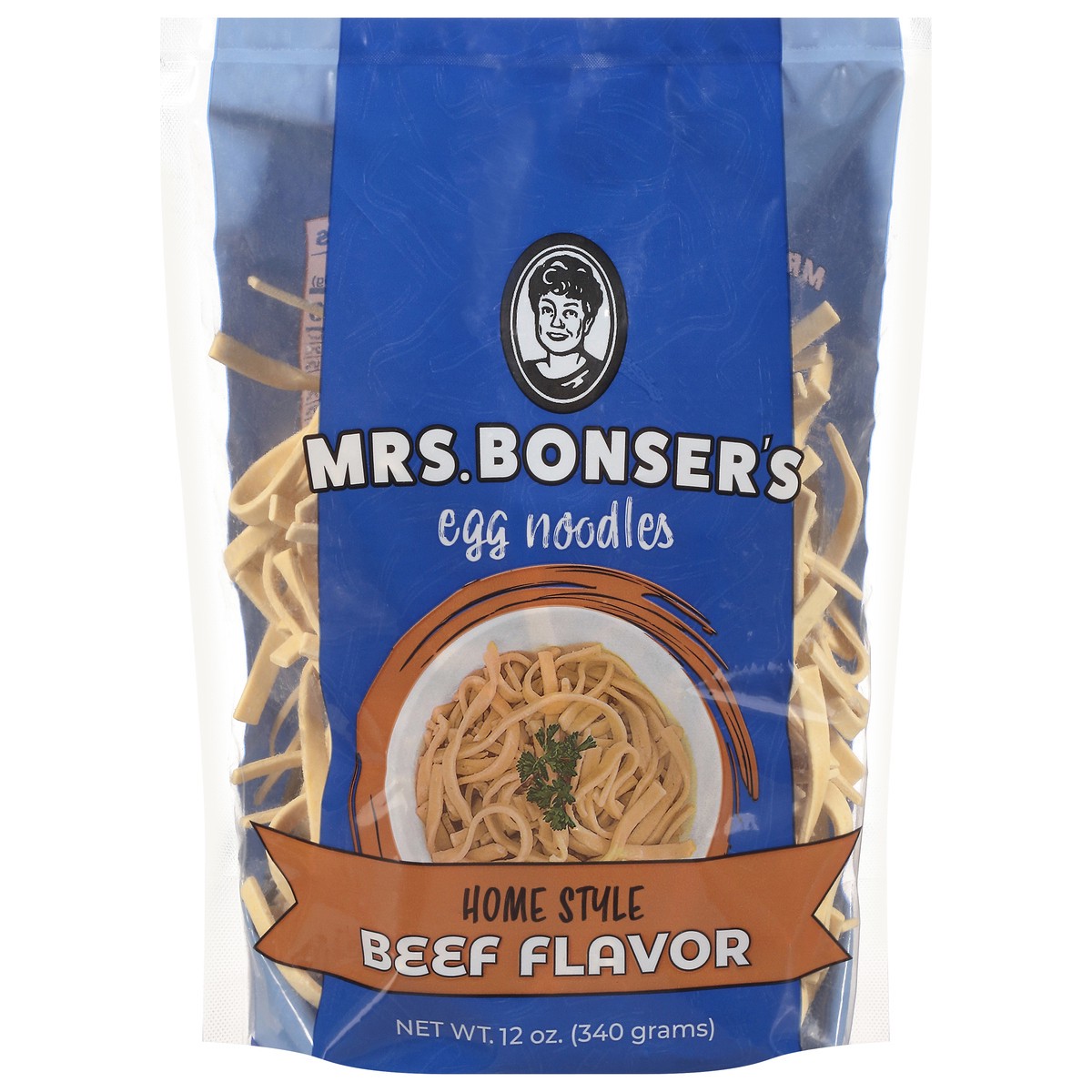 slide 10 of 13, Mrs. Bonser's Egg Noodles Home Style Beef Flavor Egg Noodles 12 oz, 12 oz