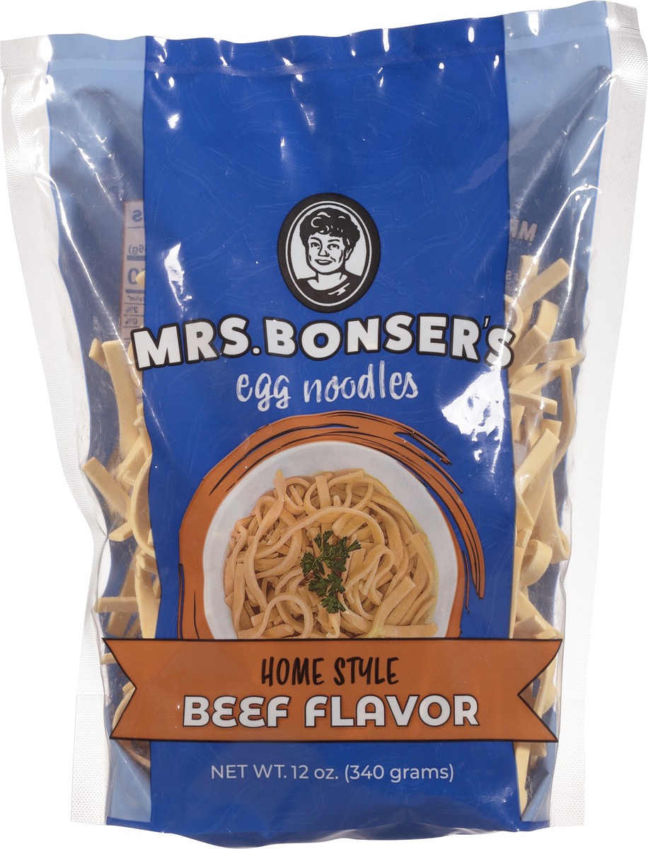 slide 6 of 13, Mrs. Bonser's Egg Noodles Home Style Beef Flavor Egg Noodles 12 oz, 12 oz