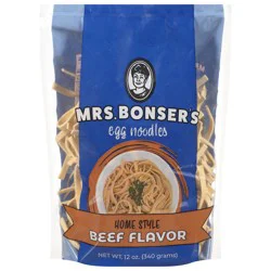 Mrs. Bonser's Egg Noodles Home Style Beef Flavor Egg Noodles 12 oz