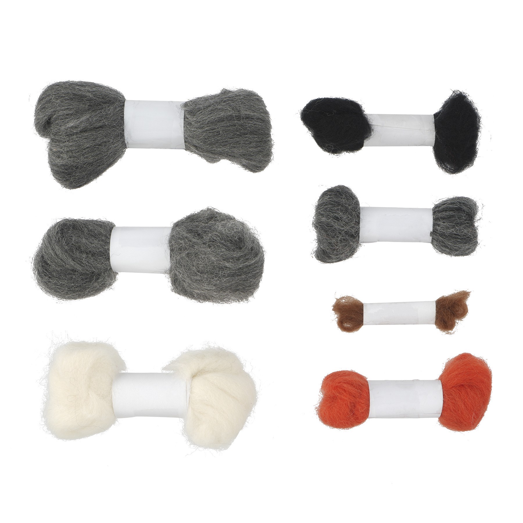 slide 4 of 4, Raccoon Felting Kit By Loops & Threads, 3 in