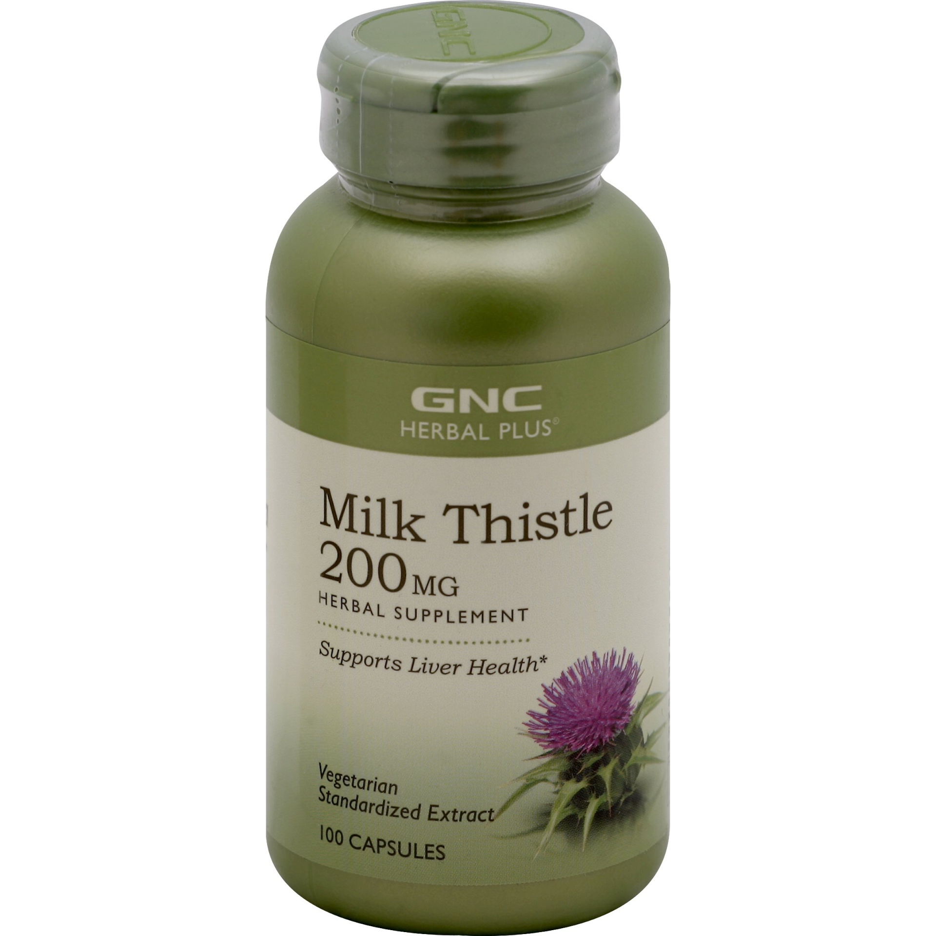 slide 1 of 1, GNC Herbal Plus Milk Thistle 200 MG, 100 ct