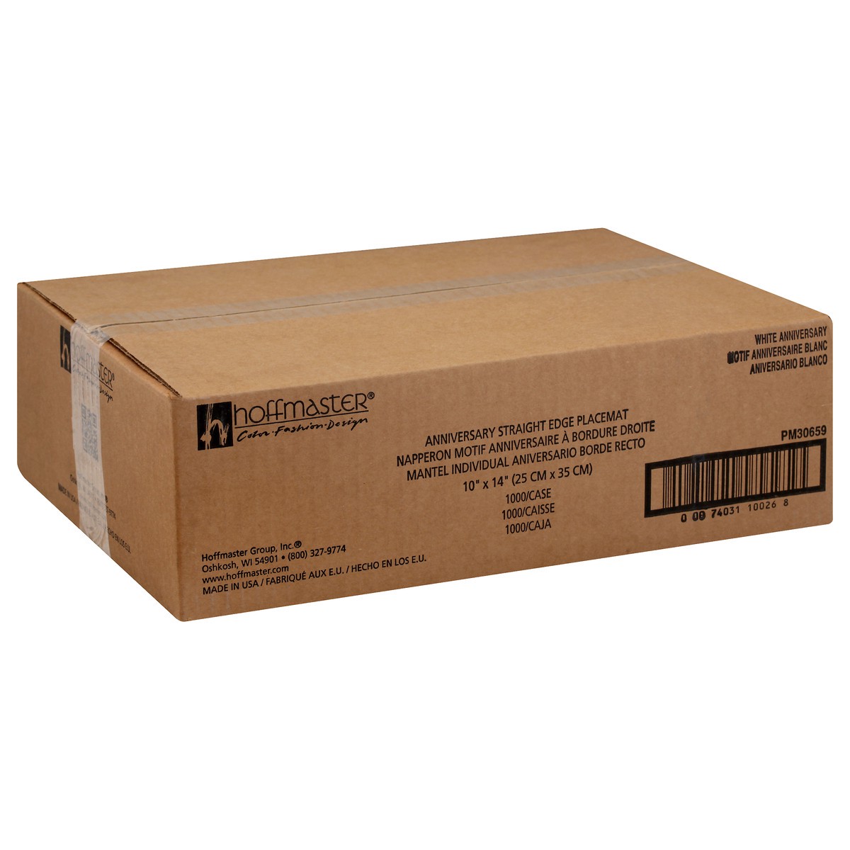 slide 11 of 11, Hoffmaster Straight Edge White Anniversary Placemat 1000 ea, 1000 ct