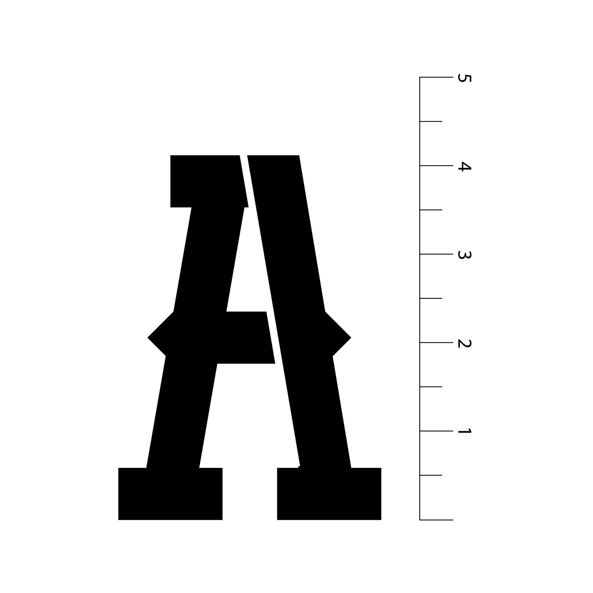 slide 4 of 4, 4" Western Alphabet Serif Stencils By Craft Smart, 4 in
