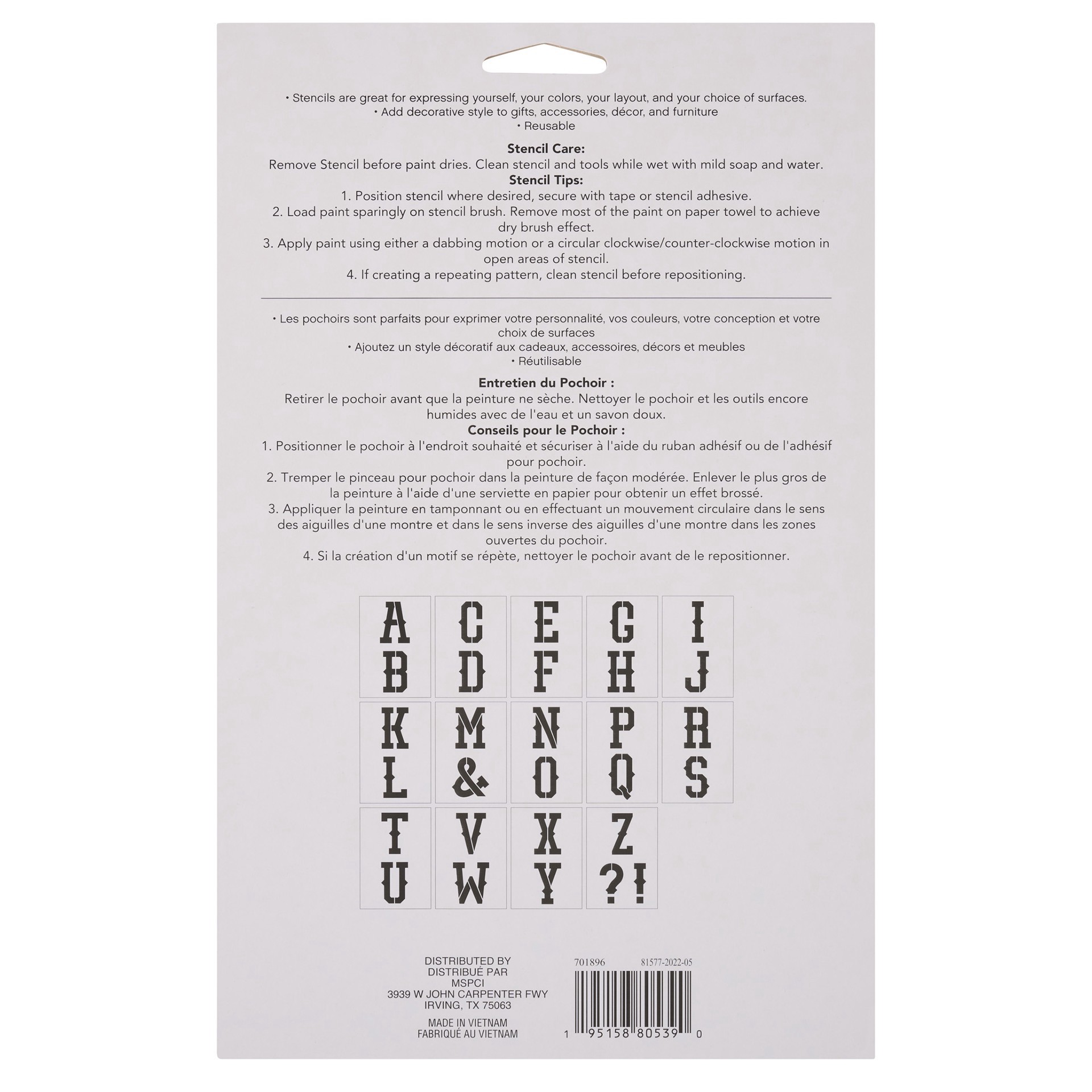 slide 3 of 4, 4" Western Alphabet Serif Stencils By Craft Smart, 4 in