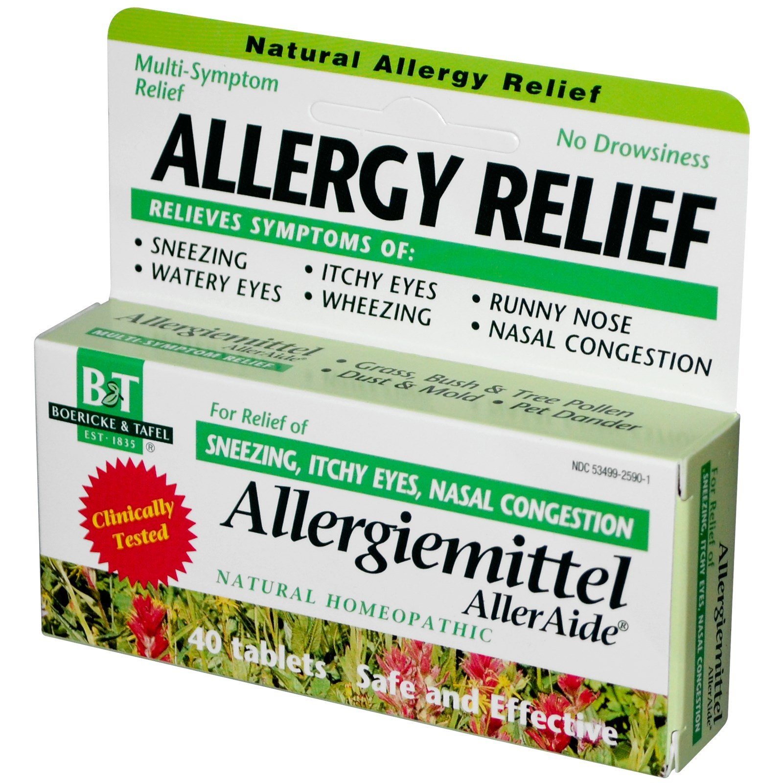 slide 1 of 1, Boericke & Tafel Allergiemittel Alleraide Allergy Relief, 40 ct