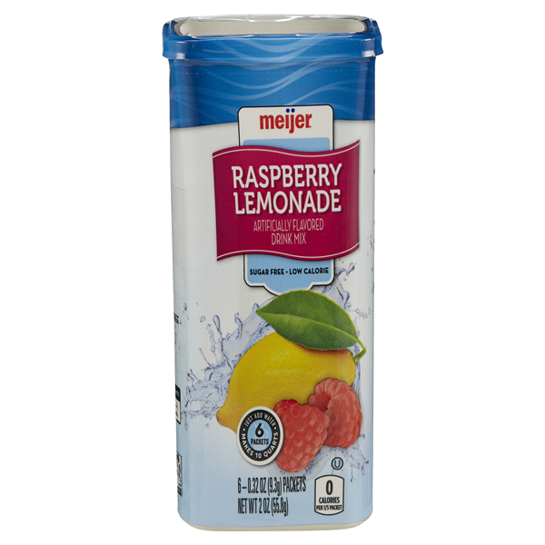 slide 1 of 1, Meijer Drink Mix Rasberry Lemonade, 6 ct
