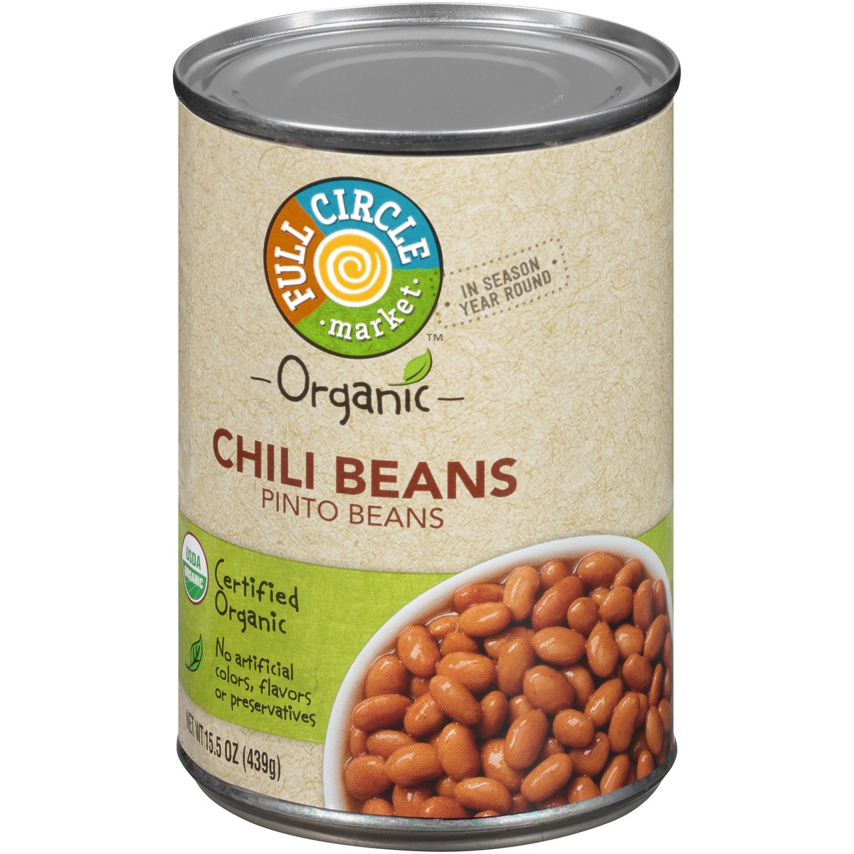 slide 4 of 9, Full Circle Market Chili Pinto Beans, 15.5 oz