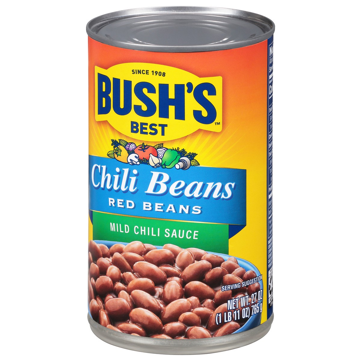 slide 3 of 9, Bush's Best Bush's Red Beans in a Mild Chili Sauce 27 oz, 27 oz