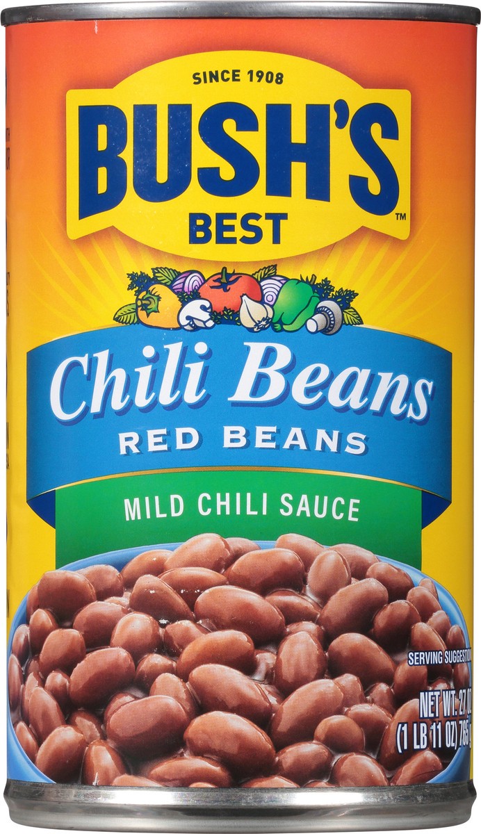 slide 4 of 9, Bush's Best Bush's Red Beans in a Mild Chili Sauce 27 oz, 27 oz