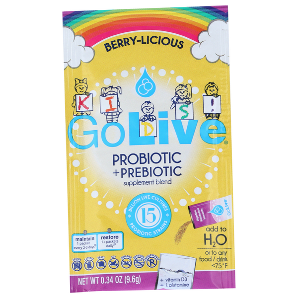 slide 1 of 1, GoLive Kids Probiotic & Prebiotic, 0.34 oz