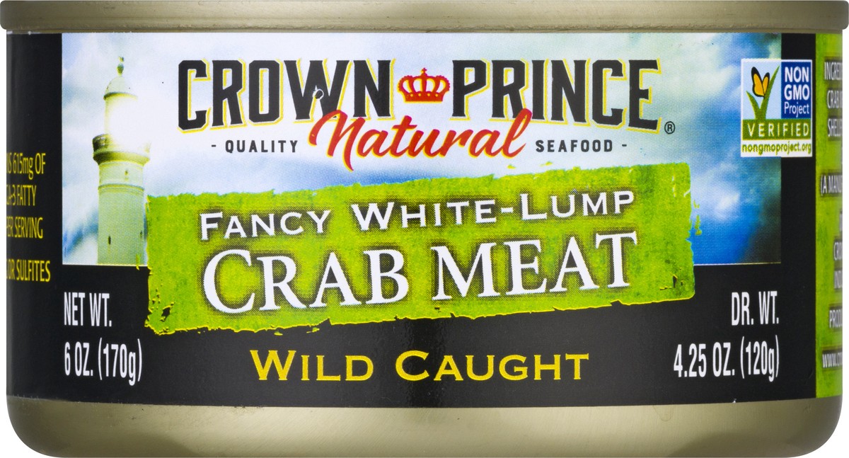 slide 6 of 9, Crown Prince Natural Wild Caught Fancy White-Lump Crab Meat 6 oz, 6 oz