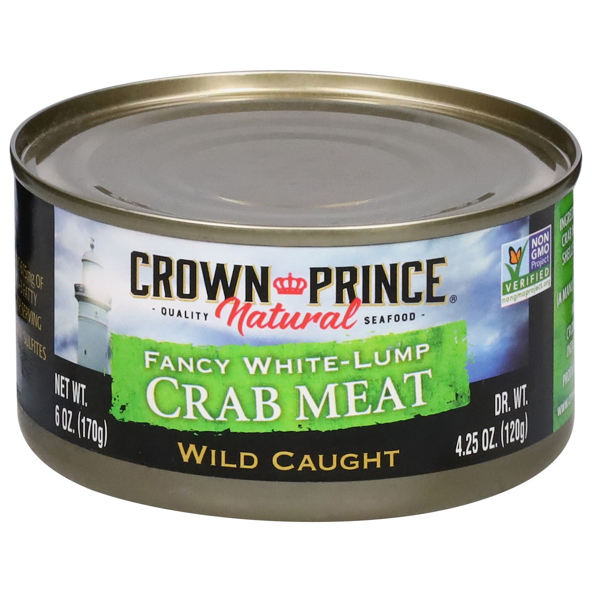 slide 1 of 9, Crown Prince Natural Wild Caught Fancy White-Lump Crab Meat 6 oz, 6 oz