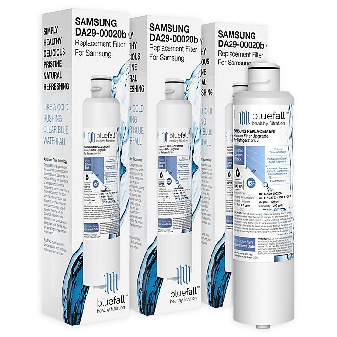 slide 1 of 1, Samsung Bluefall DA29-00020B Refrigerator Water Filters, 3 ct