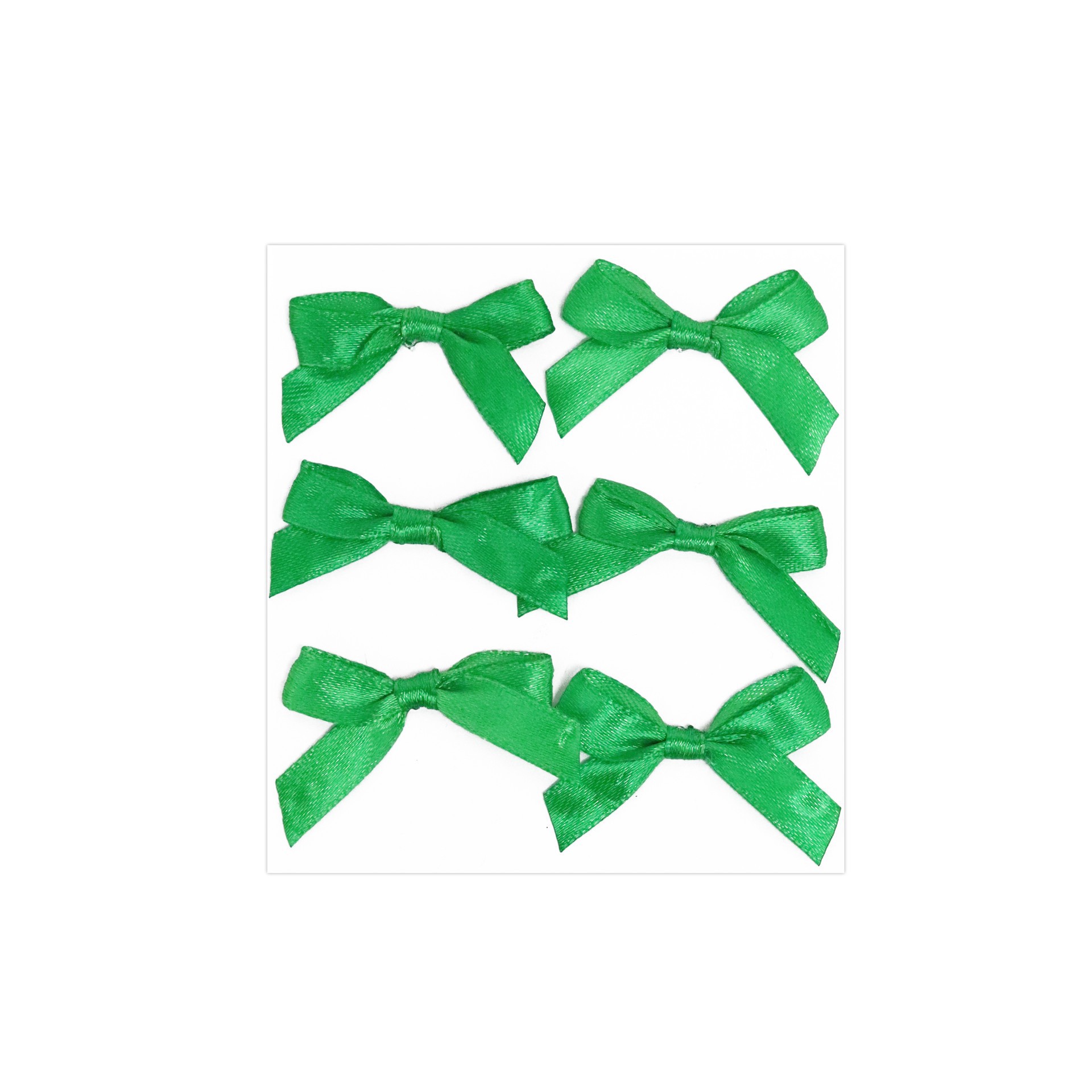 slide 2 of 4, Green Satin Bow Stickers By Recollections, 6 stickers