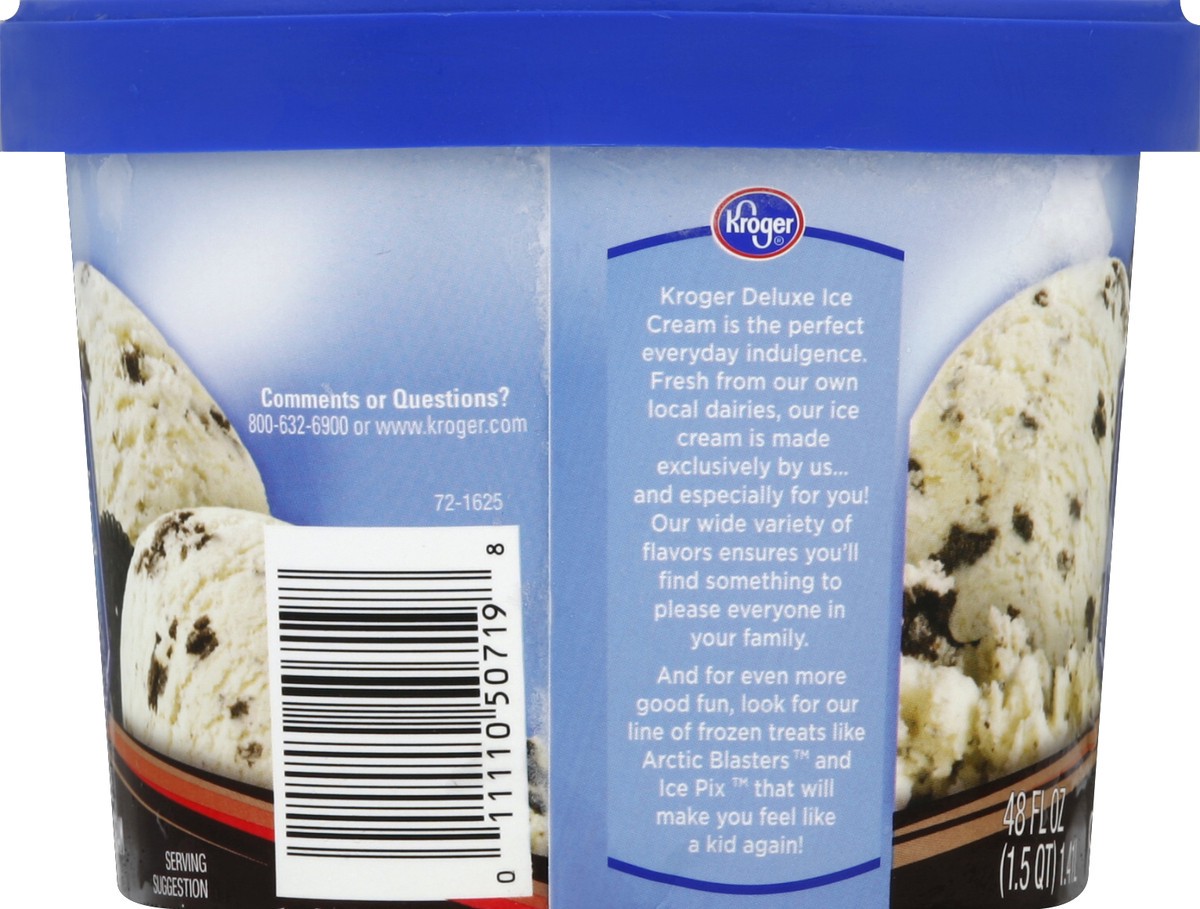 slide 2 of 6, Kroger Deluxe Fun Munch Cookies & Cream Ice Cream, 48 fl oz