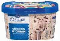 slide 1 of 6, Kroger Deluxe Fun Munch Cookies & Cream Ice Cream, 48 fl oz