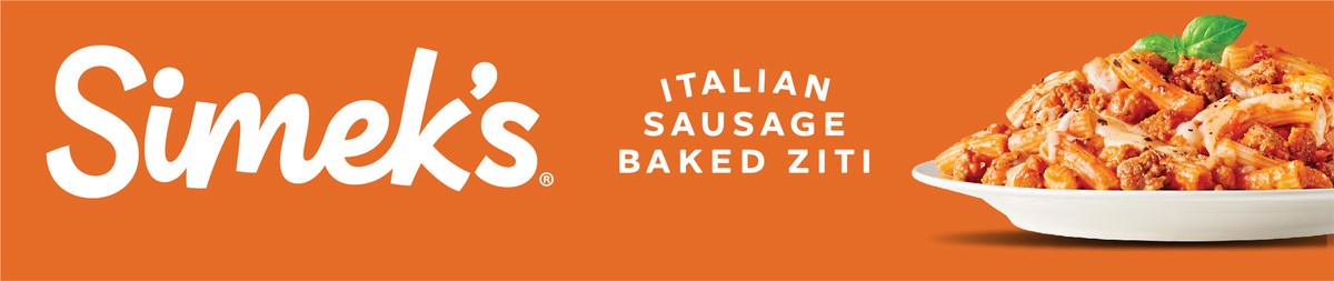 slide 3 of 9, Simek's Baked Ziti, Italian Sausage, Family Size, 32 oz