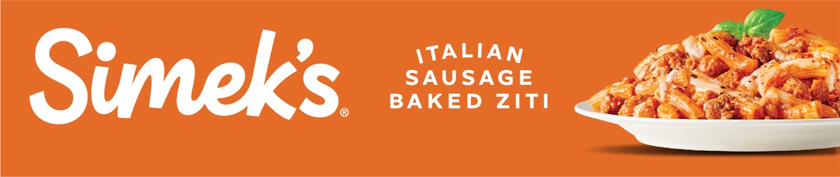 slide 4 of 9, Simek's Baked Ziti, Italian Sausage, Family Size, 32 oz