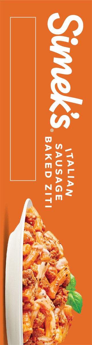 slide 2 of 9, Simek's Baked Ziti, Italian Sausage, Family Size, 32 oz