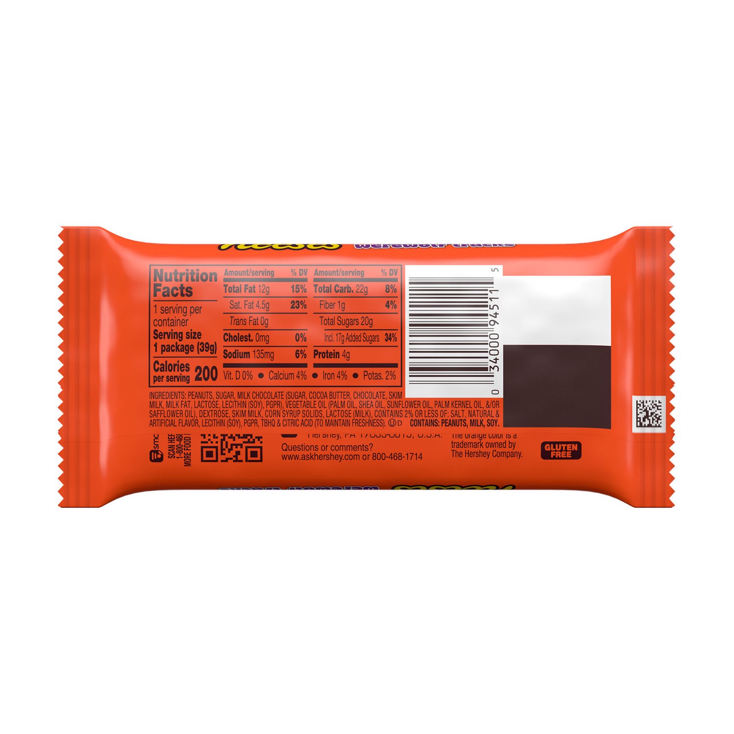 slide 2 of 5, REESE'S Milk Chocolate and Vanilla Flavored Creme Peanut Butter Cups, Halloween Candy Pack, 1.4 oz, 1.4 oz