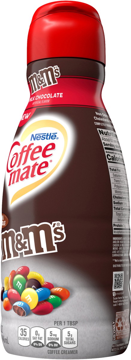 slide 4 of 7, Coffee mate Nestle Coffee mate M&M's Milk Chocolate Liquid Coffee Creamer, 32 oz