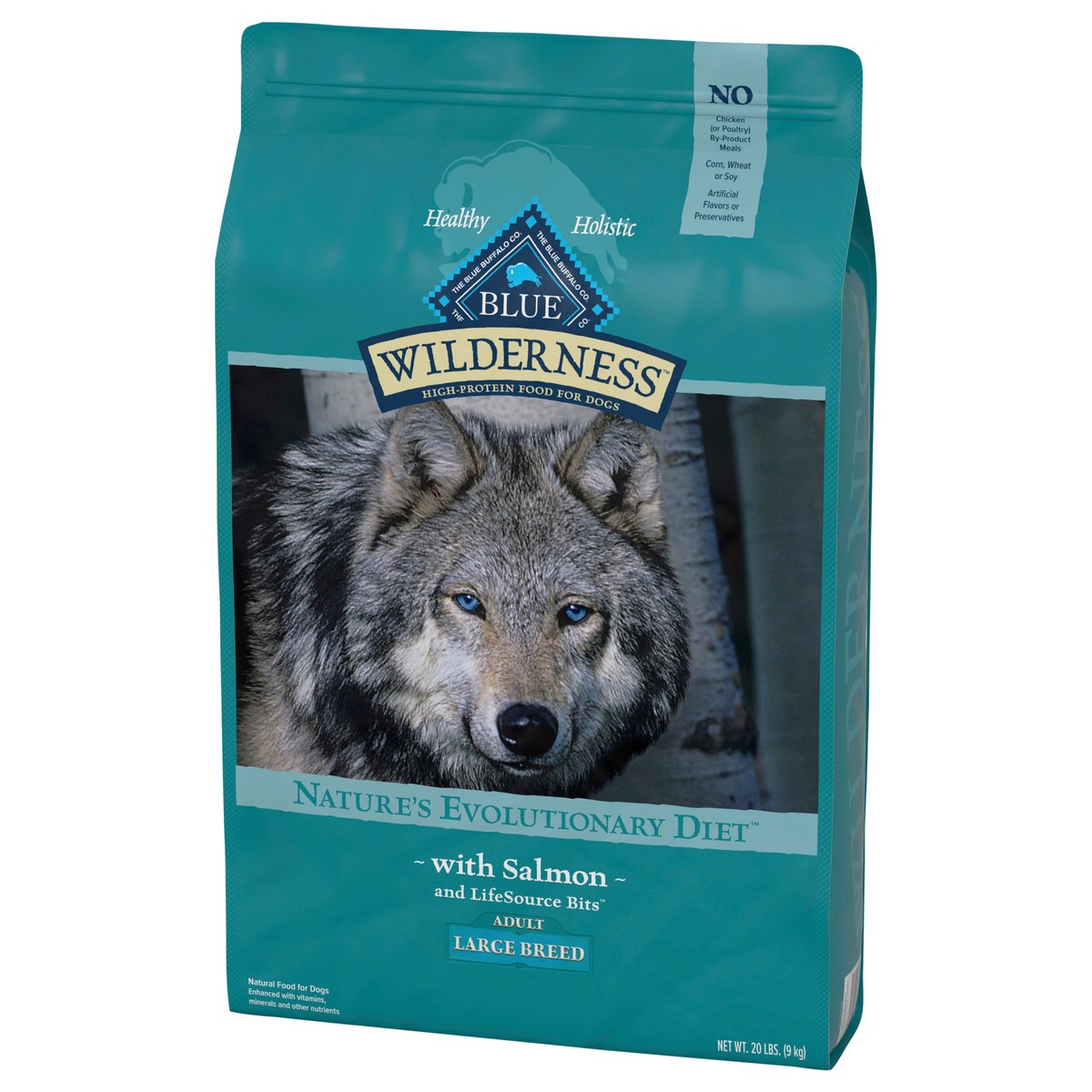 slide 5 of 13, Blue Buffalo Wilderness High Protein, Natural Adult Large Breed Dry Dog Food, Salmon 20-lb, 20 lb