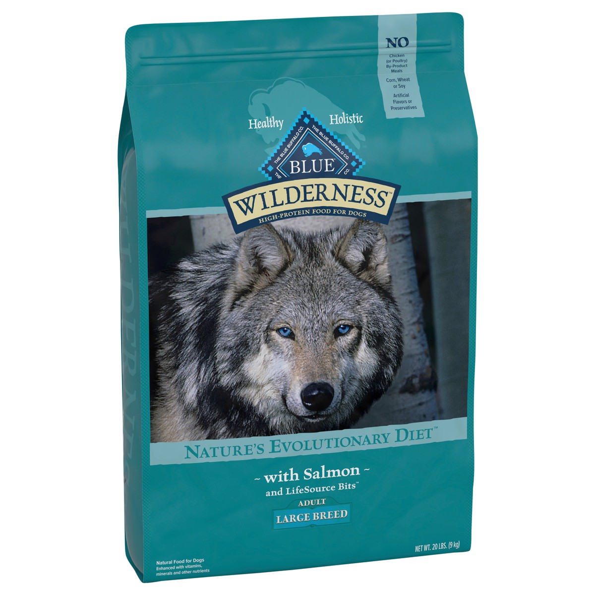 slide 7 of 13, Blue Buffalo Wilderness High Protein, Natural Adult Large Breed Dry Dog Food, Salmon 20-lb, 20 lb