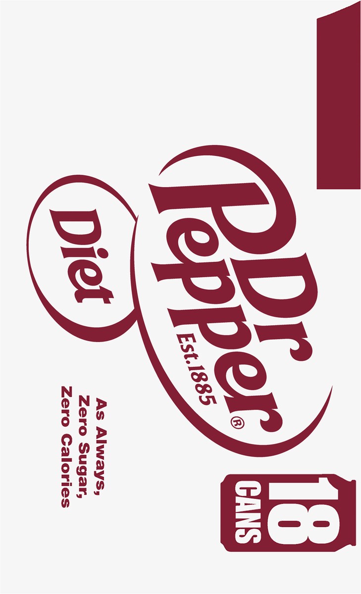 slide 3 of 7, Dr Pepper Diet, 18 cans / 12 fl oz