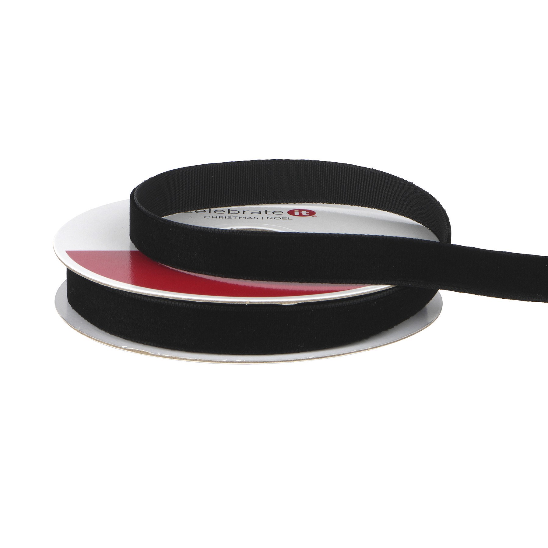 slide 3 of 3, 3/8" X 12ft. Velvet Ribbon By Celebrate It Christmas, 3/8 in x 12 ft