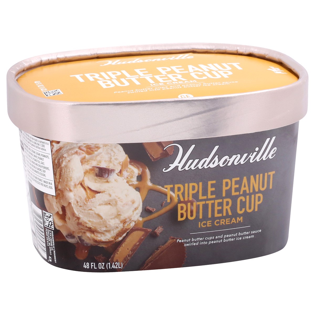 slide 4 of 9, Hudsonville Triple Peanut Butter Cup Ice Cream 48 oz, 48 oz