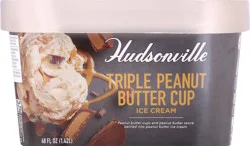 Hudsonville Triple Peanut Butter Cup Ice Cream 48 oz
