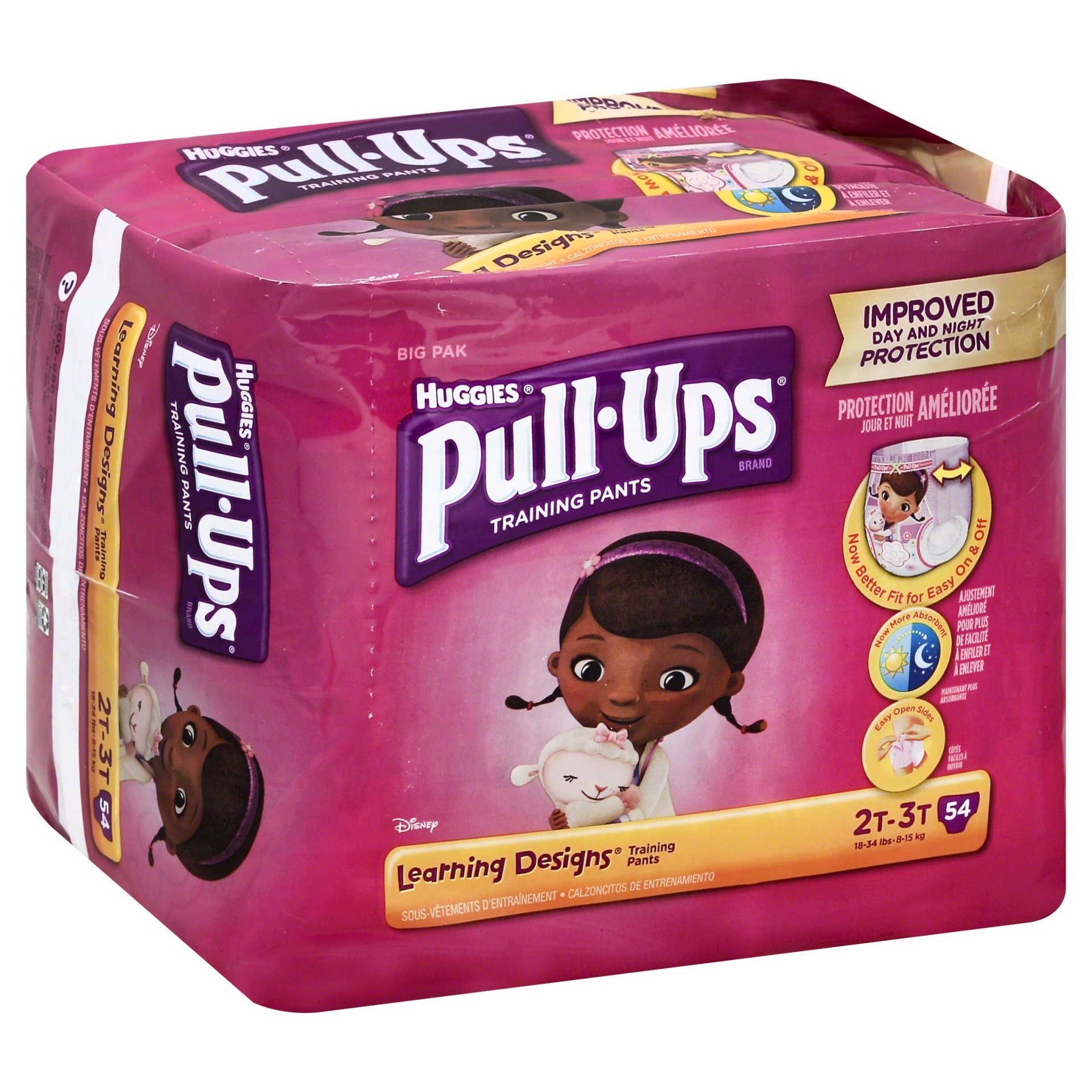 slide 1 of 1, Pullups Huggies Girls Pull-Ups Girls 2T-3T, 54 ct