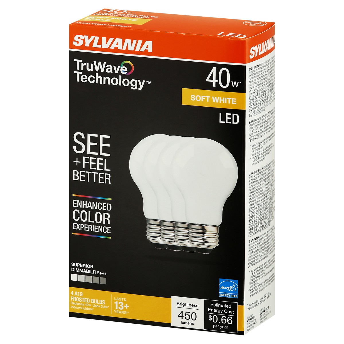 slide 7 of 9, Sylvania TruWave Technology 5.5 Watts Soft White LED Light Bulbs 4 ea, 4 ct