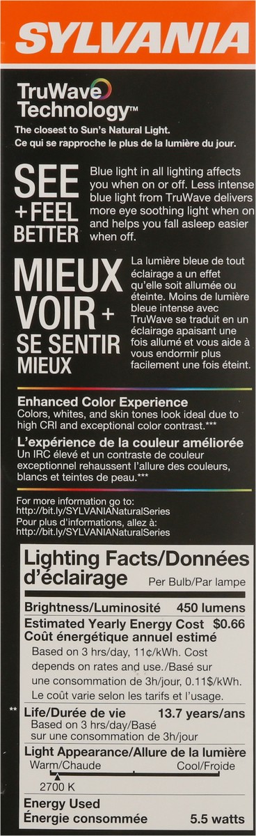 slide 3 of 9, Sylvania TruWave Technology 5.5 Watts Soft White LED Light Bulbs 4 ea, 4 ct