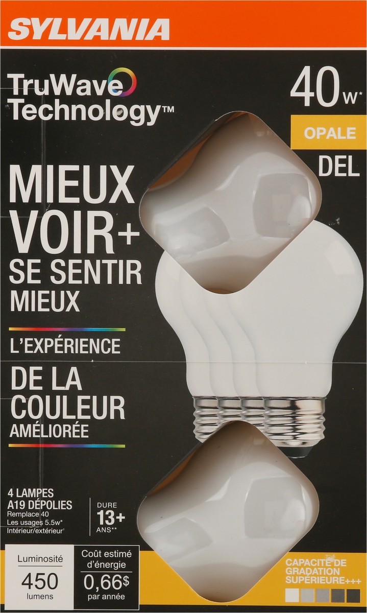 slide 6 of 9, Sylvania TruWave Technology 5.5 Watts Soft White LED Light Bulbs 4 ea, 4 ct