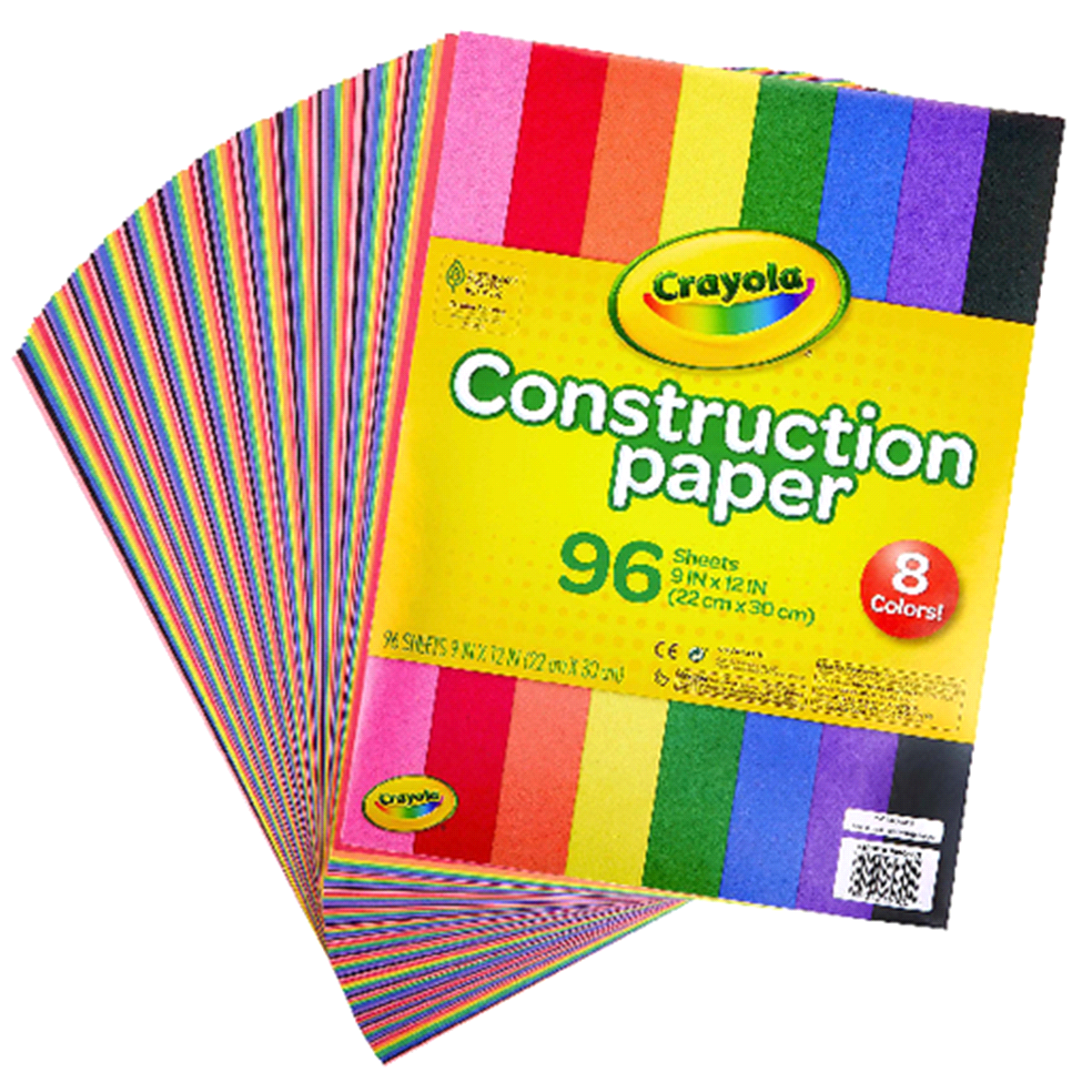 slide 1 of 5, Crayola 96ct 9"x12" Construction Paper 8 Colors, 