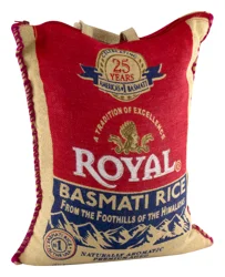Authentic Royal Naturally Aged Indian White Basmati Rice, Long-Grain, Gluten-free - 20 lb. Bag