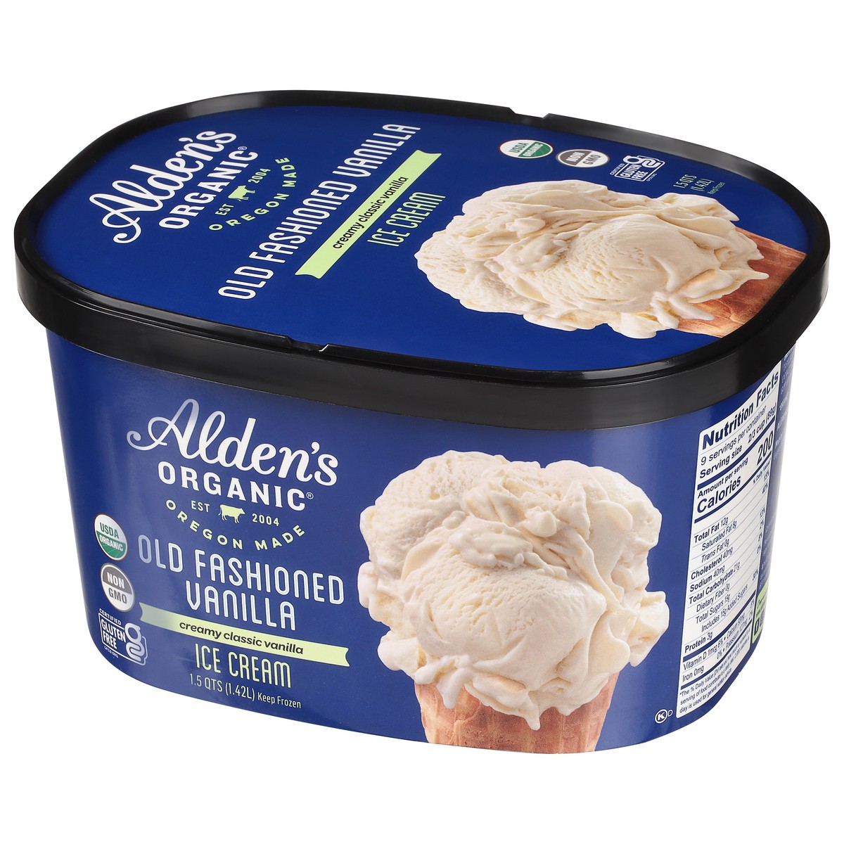 slide 4 of 11, Aldens Organic Organic Vanilla Ice Cream, 48 fl oz