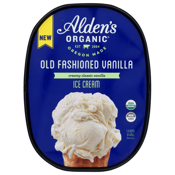 slide 1 of 1, Alden's Organic Ice Cream Vanilla, 48 oz