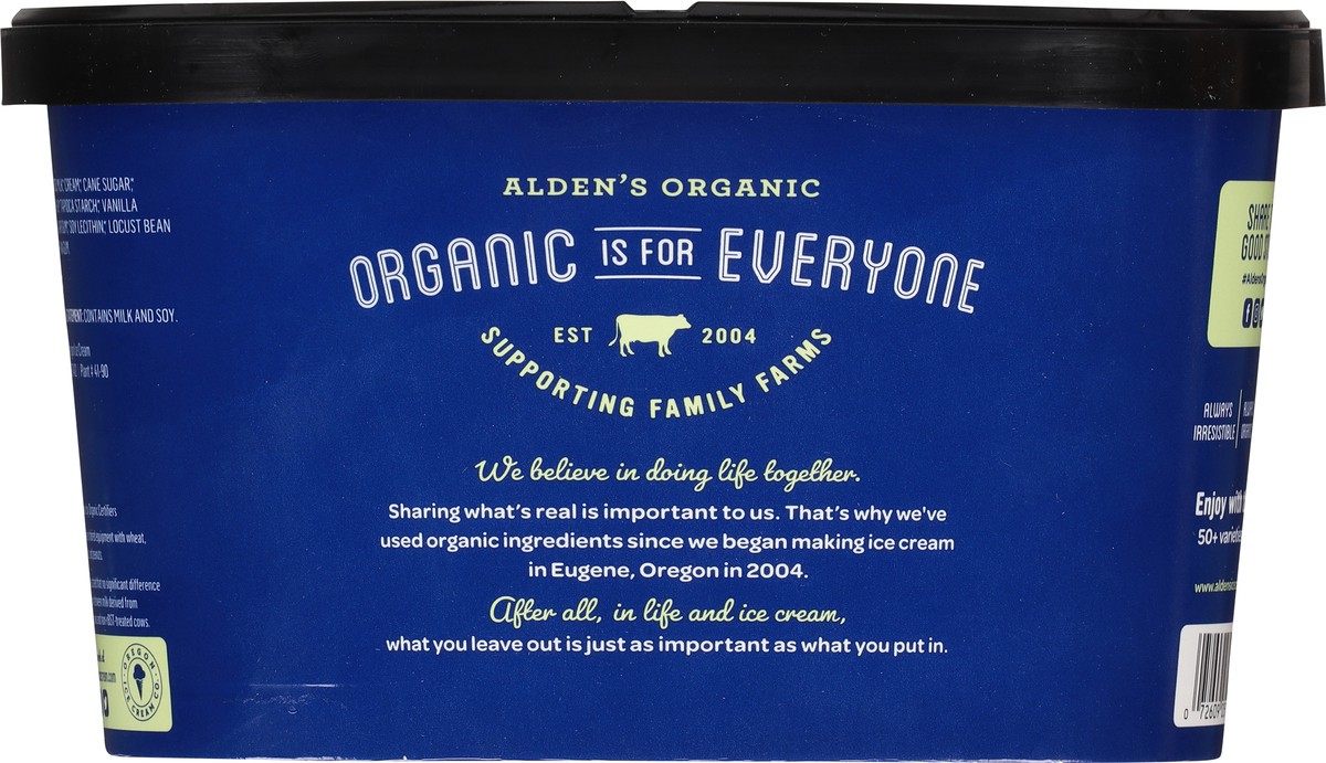 slide 10 of 11, Aldens Organic Organic Vanilla Ice Cream, 48 fl oz