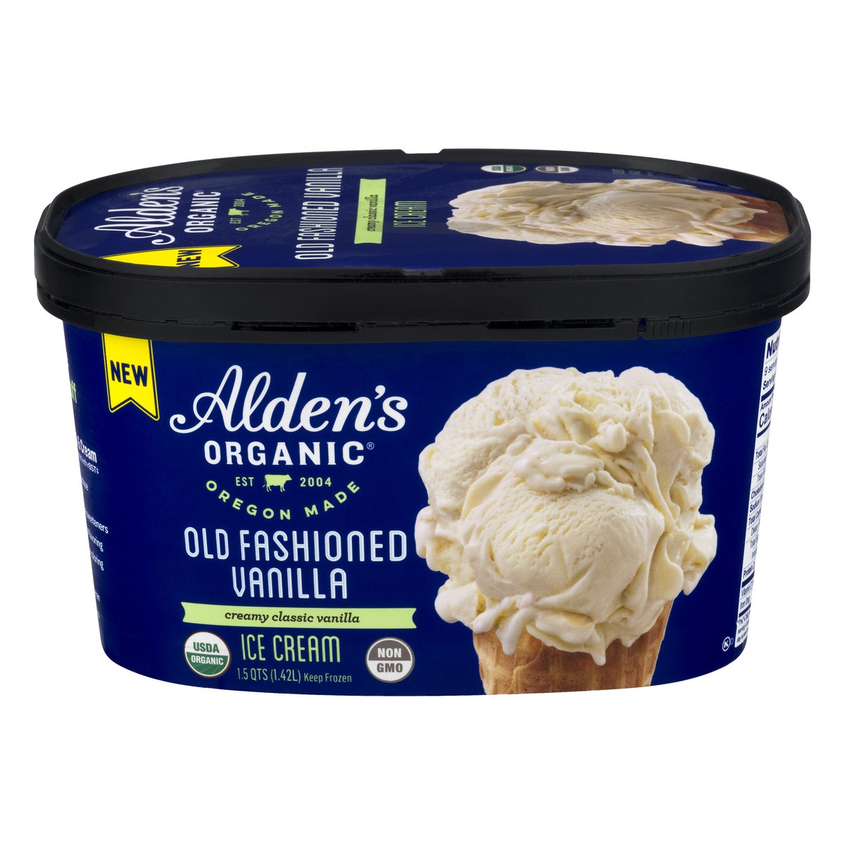 slide 1 of 11, Aldens Organic Organic Vanilla Ice Cream, 48 fl oz