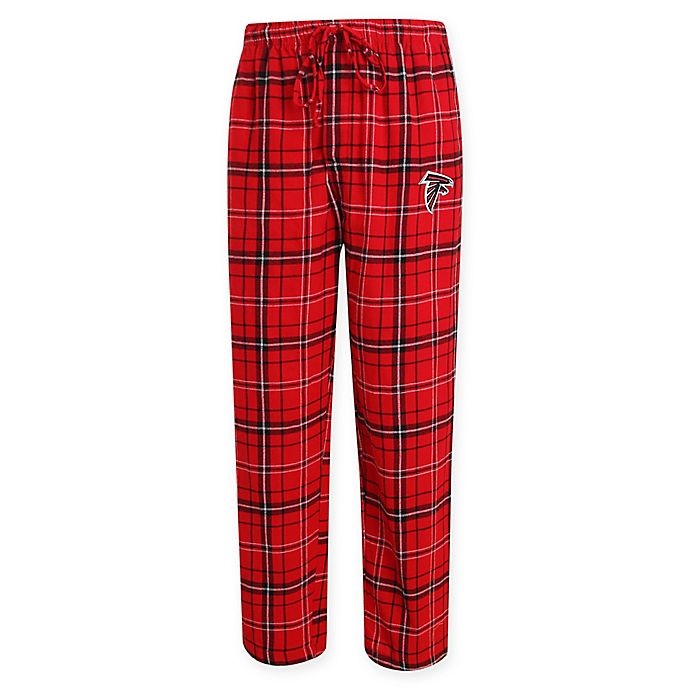 slide 1 of 1, NFL Atlanta Falcons Men's Large Flannel Plaid Pajama Pant with Left Leg Team Logo, 1 ct