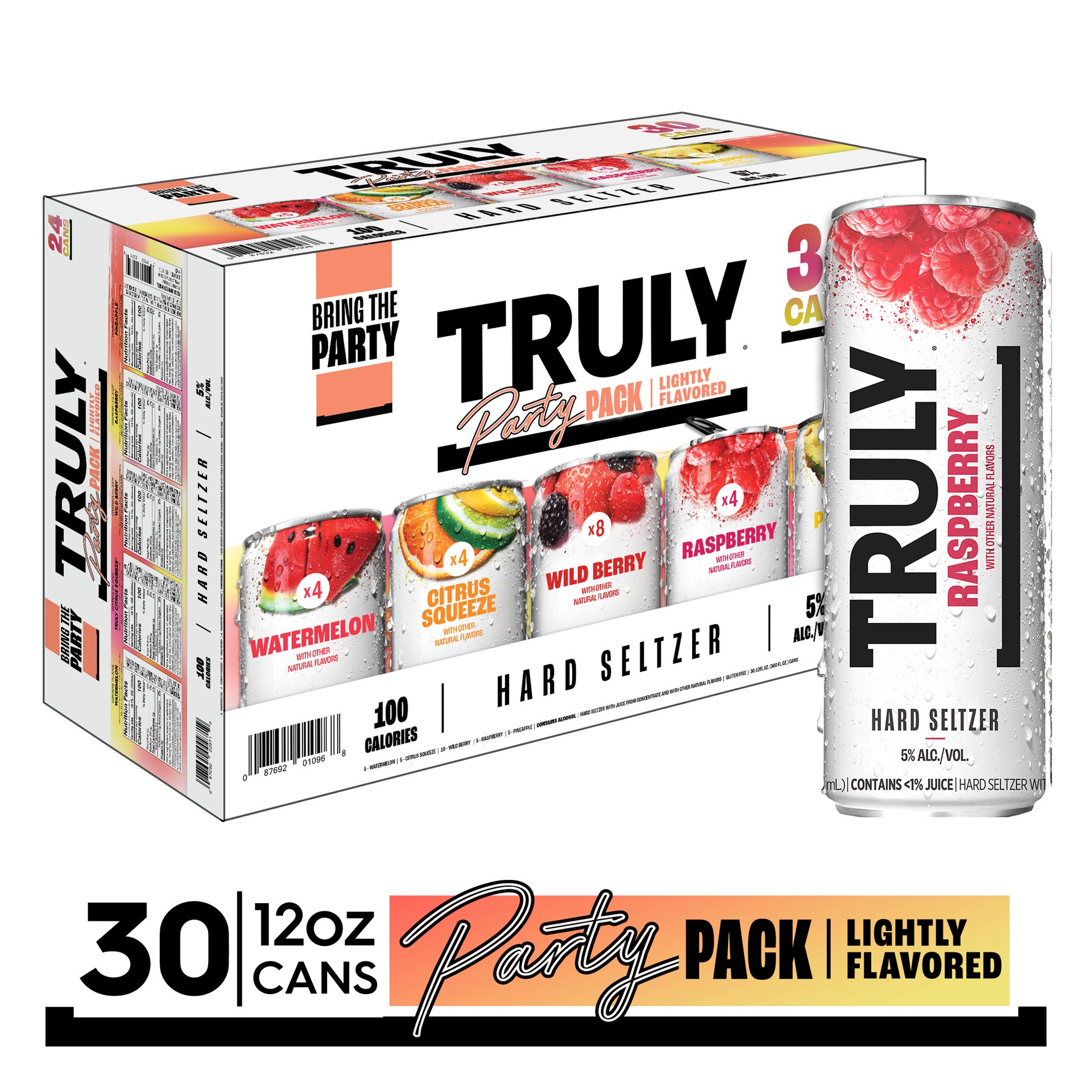 slide 1 of 8, TRULY Hard Seltzer Party Pack Variety (12 fl. oz. Can, 30pk.), 30 ct; 12 oz