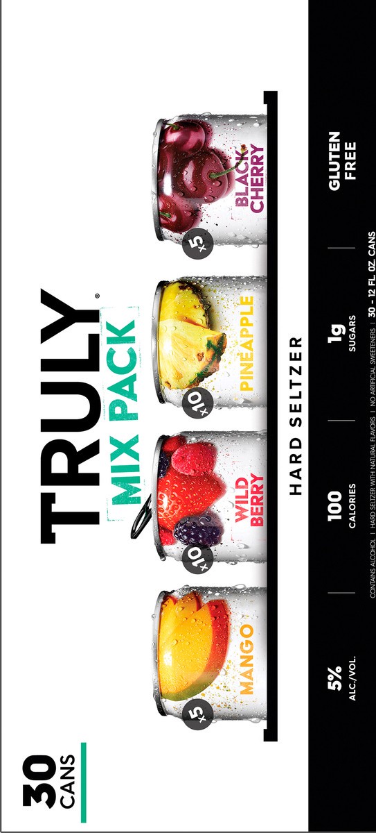 slide 8 of 8, TRULY Hard Seltzer Party Pack Variety (12 fl. oz. Can, 30pk.), 30 ct; 12 oz