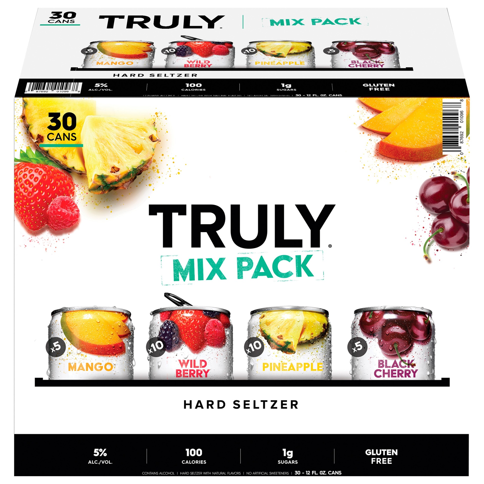 slide 1 of 1, TRULY Hard Seltzer Variety Pack, 30 ct; 12 oz
