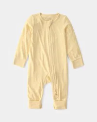 Carters Baby 2-Way Zip PurelySoft Sleep & Play Pajama - Yellow Yellow 6M