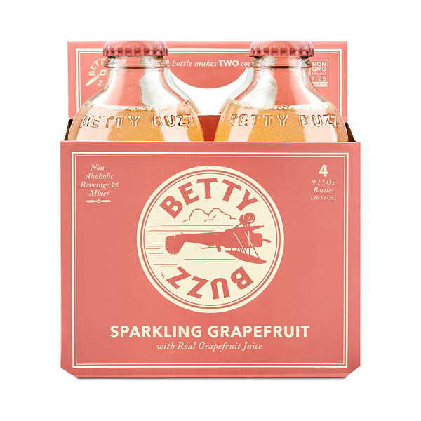 slide 1 of 1, Kehe Betty Buzz: Sparkling Grapefruit Cocktail Mixer 4 Pack, 4 ct